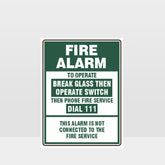 Custom Metal Sign,Fire Alarm Green Sign